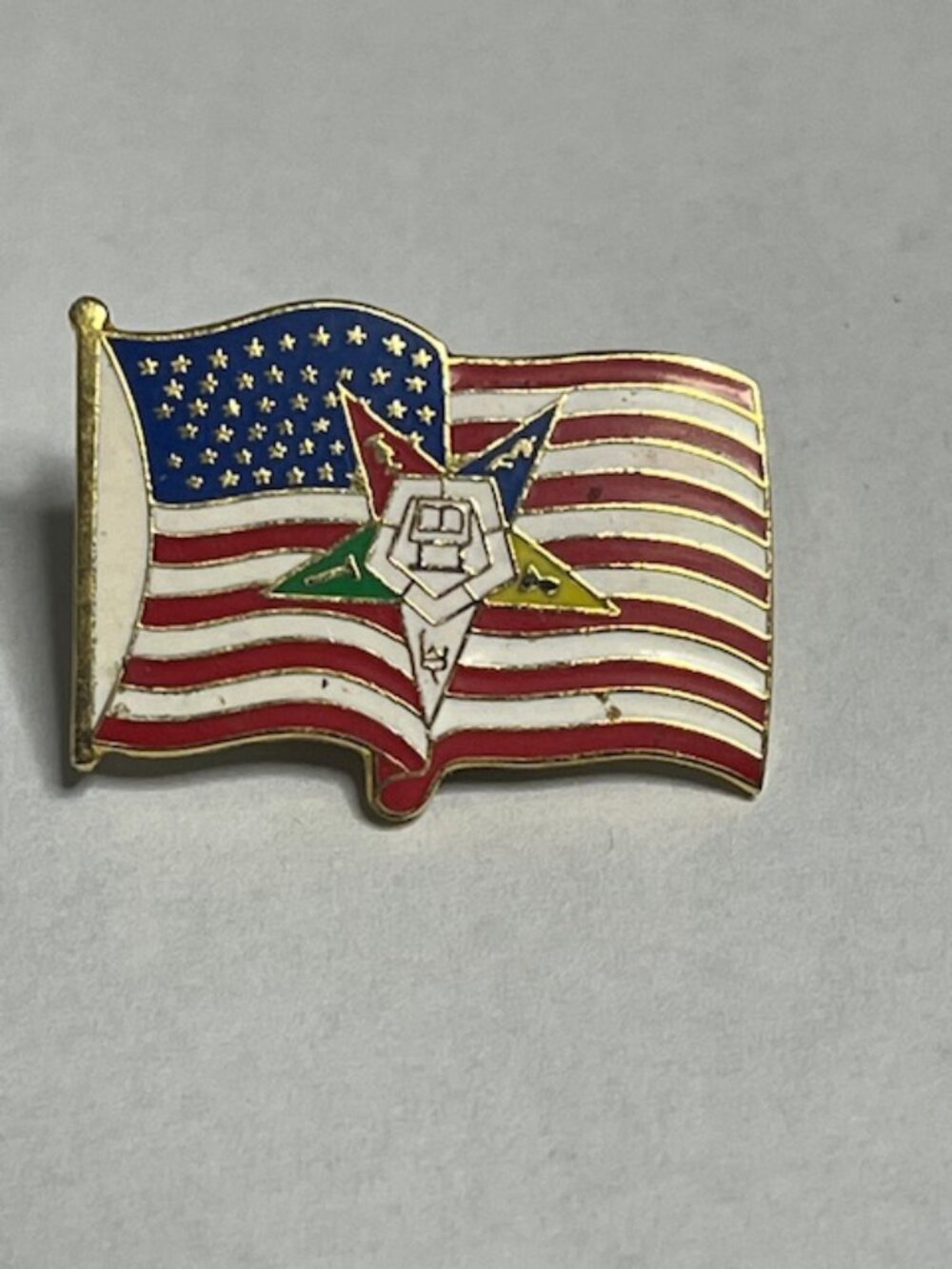 VTG Order of the Eastern Star (OES) Freemason Patriotic Lapel Hat Vest Bag Pin